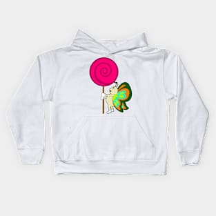 Butterfly with Lollipop Kids Hoodie